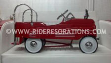Antique pedal car fire truck restoration